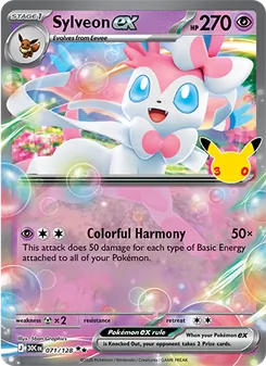 Sylveon ex — 30th Celebration #071, 2026. Illustrated by 5ban Graphics.