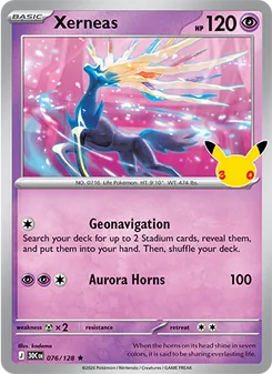 Xerneas — 30th Celebration #076, 2026. Illustrated by kodama.