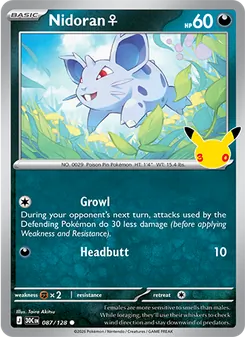 Nidoran♀ — 30th Celebration #087, 2026. Illustrated by Taira Akitsu.