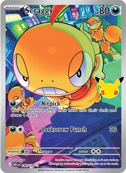 Scraggy — 30th Celebration #140, 2026. Illustrated by GOSSAN.