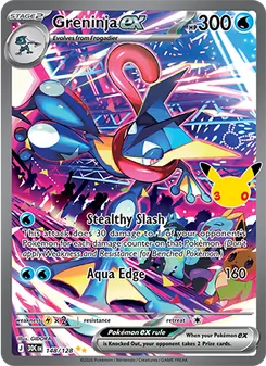 Greninja ex — 30th Celebration #148, 2026. Illustrated by GIDORA.