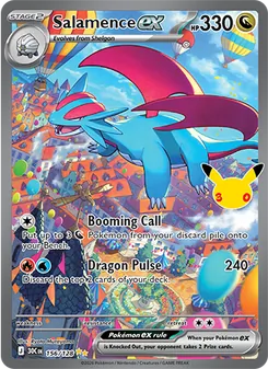 Salamence ex — 30th Celebration #156, 2026. Illustrated by Ryota Murayama.