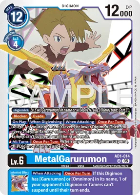 MetalGarurumon, Digimon card AD1-014