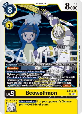 Beowolfmon, Digimon card AD1-015