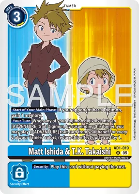 Matt Ishida & T.K. Takaishi, Digimon card AD1-019
