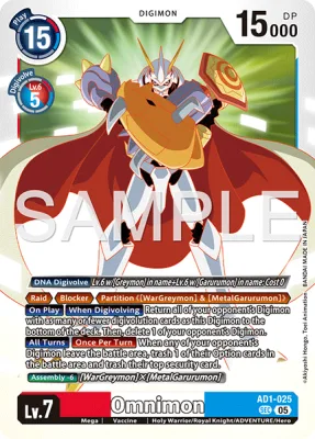 Omnimon, Digimon card AD1-025