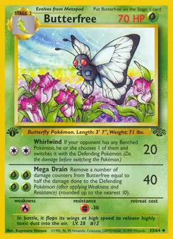 Butterfree — Jungle #33, 1999. Illustrated by Kagemaru Himeno.