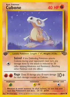Cubone — Jungle #50, 1999. Illustrated by Mitsuhiro Arita.