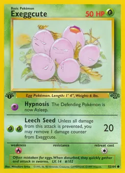 Exeggcute — Jungle #52, 1999. Illustrated by Mitsuhiro Arita.