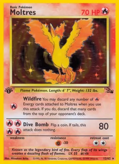 Moltres — Fossil #12, 1999. Illustrated by Mitsuhiro Arita.