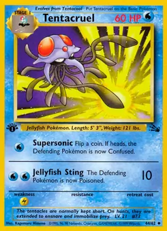 Tentacruel — Fossil #44, 1999. Illustrated by Kagemaru Himeno.
