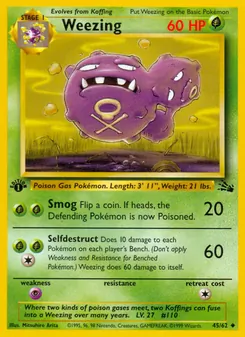 Weezing — Fossil #45, 1999. Illustrated by Mitsuhiro Arita.