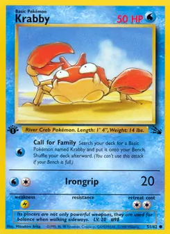 Krabby — Fossil #51, 1999. Illustrated by Mitsuhiro Arita.
