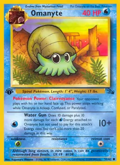 Omanyte — Fossil #52, 1999. Illustrated by Kagemaru Himeno.