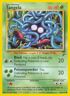 Tangela — Base Set 2 #96, 2000. Illustrated by Mitsuhiro Arita.