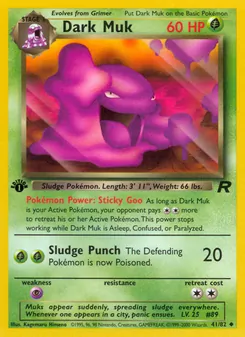 Dark Muk — Team Rocket #41, 2000. Illustrated by Kagemaru Himeno.