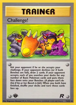 Challenge! — Team Rocket #74, 2000. Illustrated by Kagemaru Himeno.