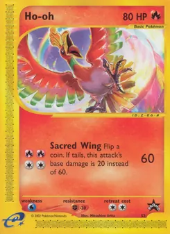 Ho-oh — Wizards Black Star Promos #52, 1999. Illustrated by Mitsuhiro Arita.