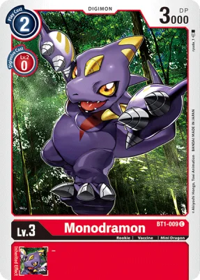 Monodramon, Digimon card BT1-009