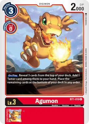 Agumon, Digimon card BT1-010