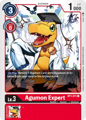 Agumon Expert, Digimon card BT1-011