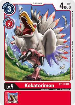 Kokatorimon, Digimon card BT1-014