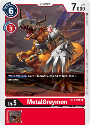 MetalGreymon, Digimon card BT1-021