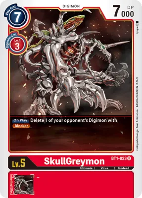SkullGreymon, Digimon card BT1-023