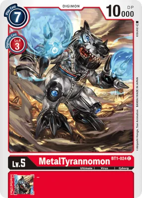 MetalTyrannomon, Digimon card BT1-024