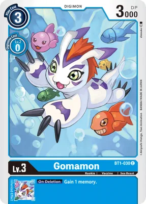 Gomamon, Digimon card BT1-030