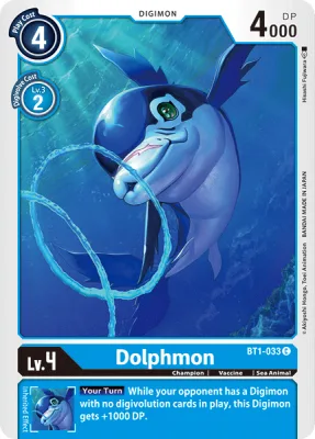 Dolphmon, Digimon card BT1-033