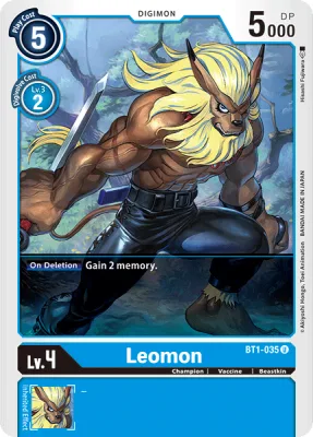 Leomon, Digimon card BT1-035