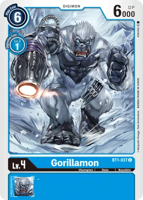 Gorillamon, Digimon card BT1-037