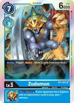 Zudomon, Digimon card BT1-041