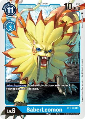 SaberLeomon, Digimon card BT1-043