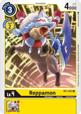Reppamon, Digimon card BT1-051