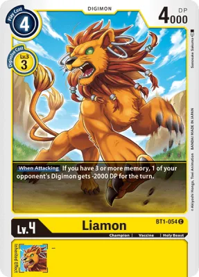 Liamon, Digimon card BT1-054