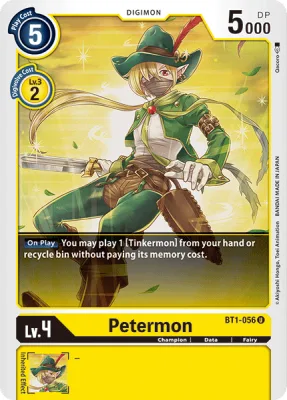 Petermon, Digimon card BT1-056