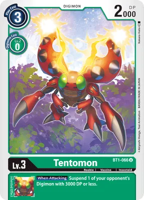 Tentomon, Digimon card BT1-066