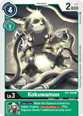 Kokuwamon, Digimon card BT1-068