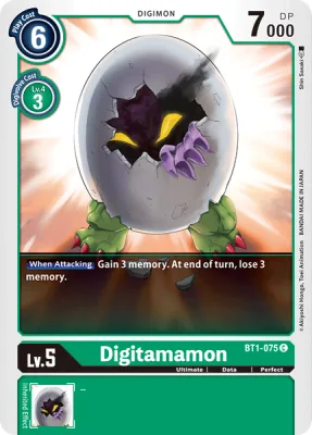 Digitamamon, Digimon card BT1-075