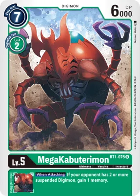 MegaKabuterimon, Digimon card BT1-076