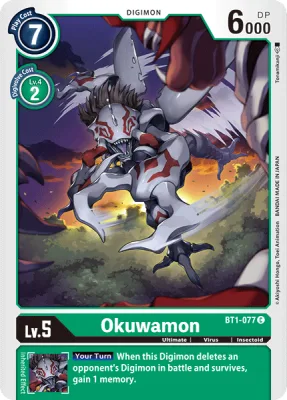 Okuwamon, Digimon card BT1-077