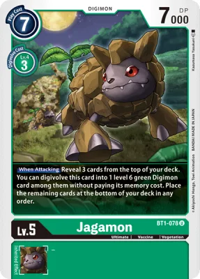 Jagamon, Digimon card BT1-078