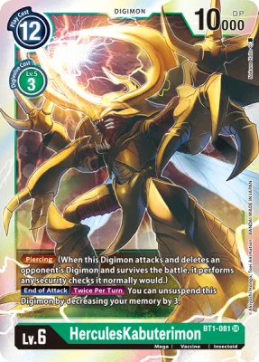 HerculesKabuterimon, Digimon card BT1-081