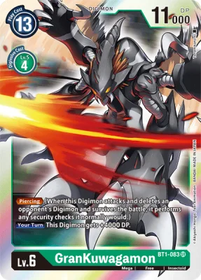 GranKuwagamon, Digimon card BT1-083