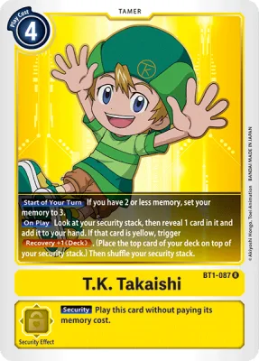 T.K. Takaishi, Digimon card BT1-087
