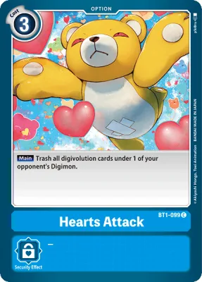 Hearts Attack, Digimon card BT1-099