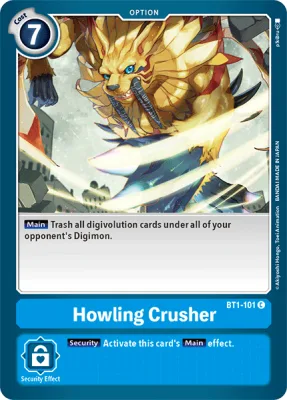 Howling Crusher, Digimon card BT1-101