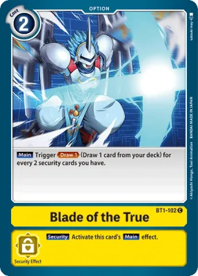 Blade of the True, Digimon card BT1-102